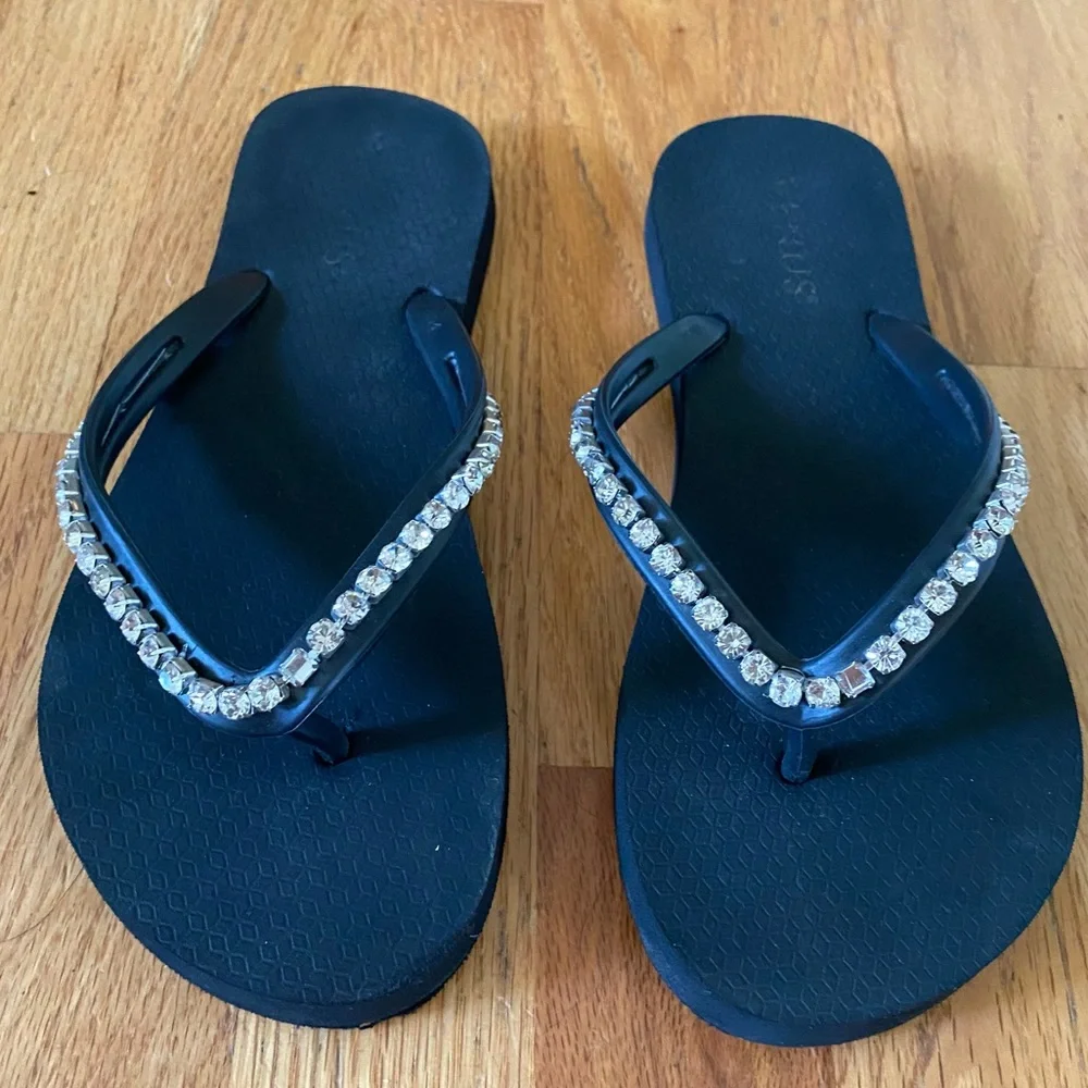 VENUS Rhinestone Flip-Flop Sandals